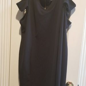 Lovely, cold shoulder dress.